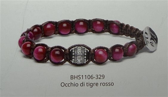 Bracciale Tamashii Ruota della Preghiera in Argento Occhio di tigre BHS1106-329 - BHS1106-329